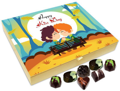 Chocholik Kiss Day Gift Box - Happy Kiss Day Chocolate Box - 20pc Truffles(240 g)