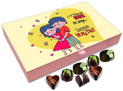 

Chocholik Hug Day Gift Box - A Warm Hug For You Chocolate Box - 12pc Truffles(144 g)
