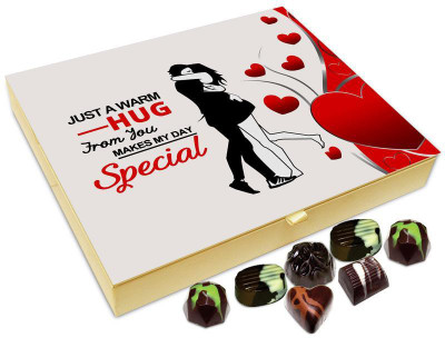 

Chocholik Hug Day Gift Box - Just A Warm Hug From You Makes My Day Special Chocolate Box - 20pc Truffles(240 g)