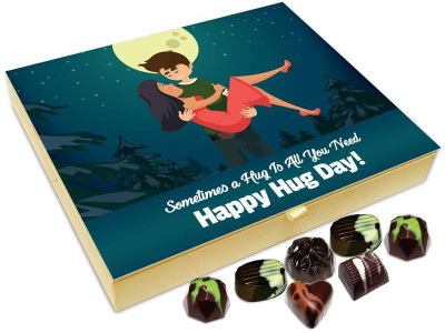 

Chocholik Hug Day Gift Box - Sometimes A Hug Is All You Need Chocolate Box - 20pc Truffles(240 g)