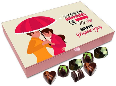 

Chocholik Propose Day Gift Box - You Are The Happiness Of My Life Happy Propose Day Chocolate Box - 12pc Truffles(144 g)