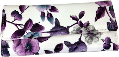 VShine Casual Purple, White Clutch