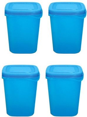 PRINCEWARE Microwave Safe 4 Pcs Container Set - 490 ml Polypropylene Grocery Container(Pack of 4, Blue, Pink)