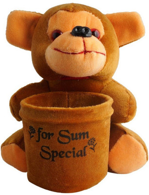 

Kanchan Toys 1 Compartments Silk Soft Toy Pen Holder(Brown)