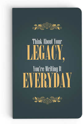 

inkFlap A5 Notebook(Premium Designer Notebook - Think About Your Legacy, Dark Green)