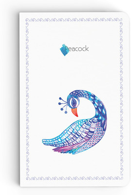 

inkFlap A5 Notebook(Premium Designer Notebook - Peacock 1, White)