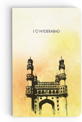 

inkFlap A5 Notebook(Premium Designer Notebook - I Love Hyderabad, Yellow)