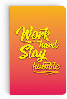 

inkFlap A5 Notebook(Premium Designer Notebook - Work Hard Stay Humble, Orange)