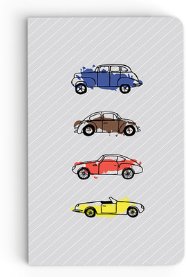 

inkFlap A5 Notebook(Premium Designer Notebook - Cars, Light Grey)