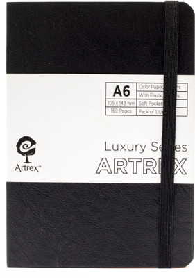 

ARTREX A6 Note Book(LUXURY A6 UNRULED NOTEBOOK WITH ELASTIC CLOSURE, Black)