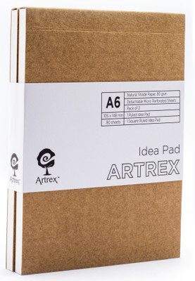 

ARTREX A6 Note Pad(IDEA A6 RULED + SQUARE NOTE PAD (PACK OF 2), Brown, Pack of 2)