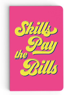 

inkFlap A5 Notebook(Premium Designer Notebook - Skills Pay The Bills (Pink), Pink)