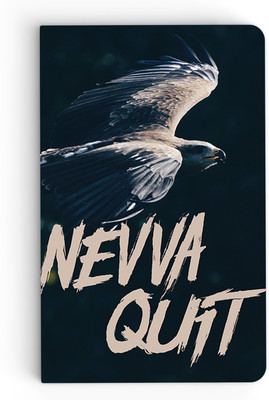 

inkFlap A5 Notebook(Premium Designer Notebook - Nevva Quit (Dark), Black)