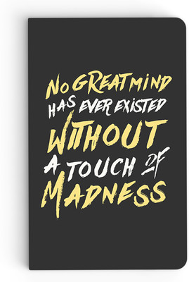 

inkFlap A5 Notebook(Premium Designer Notebook - No Great Mind (Dark), Salmon)