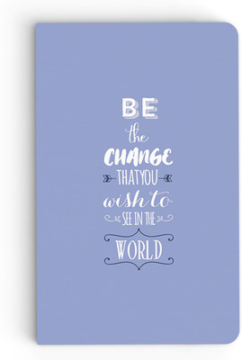 

inkFlap A5 Notebook(Premium Designer Notebook - Be The Change (Blue), Blue)