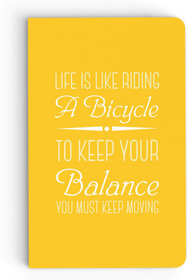 

inkFlap A5 Notebook(Premium Designer Notebook - Life Is Like A Bicycle, Yellow)