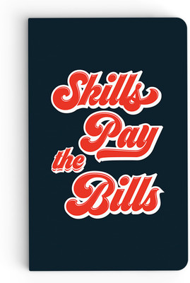 

inkFlap A5 Notebook(Premium Designer Notebook - Skills Pay The Bills (Dark), Blue)