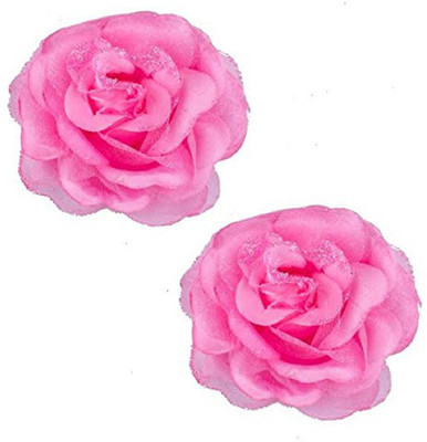 

INAAYA Rose Flowers Hair Clip Use For Braids, Ponytails And Any Hairstyle, Pink (Set Of 2) Hair Clip(Pink)