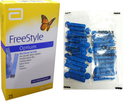 

Abbott Freestyle optium 25 strips with Infopia 25 lancets Health Care Appliance Combo