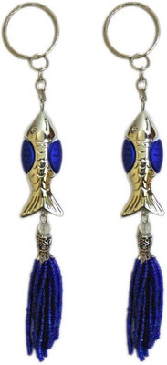 

MM Set of 2 Fashionable Blue Keychain of 2 Fish image Premium Charm Pendant Key Chain Key Chain