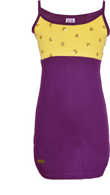 

Lil Orchids Girls Midi/Knee Length Casual Dress(Purple, Sleeveless