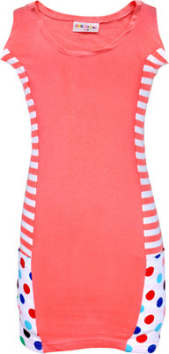 

Lil Orchids Midi/Knee Length Casual Dress(Pink, Sleeveless