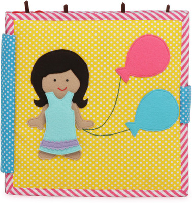 

cubs and calves Balloon Girl - 8 Page Mixed Theme Quiet Book/ Busy Book/ Felt Book/ Fabric Book(Multicolor)