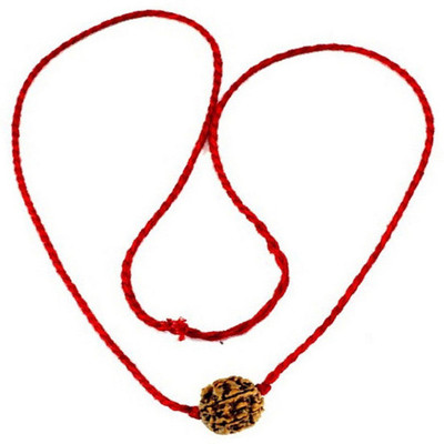 SHIVOHAM Four Face Rudraksha Silk Dori Pendant