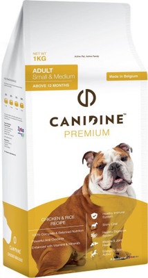 Pawsitively Canidine Premium Adult Small & Medium Chicken and Rice Recipe Dog Food - 1 Kg Chicken, Rice 1 kg Dry Dog Food