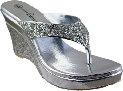 

Olive Fashion Women Silver Wedges