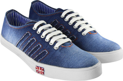 

Blinder Men's Denim Lace-up Casual Sneakers For Men(Navy
