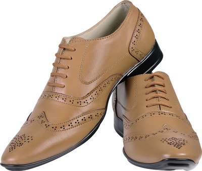 

Tapps Genuine Leather Formal Shoes Lace Up For Men(Tan