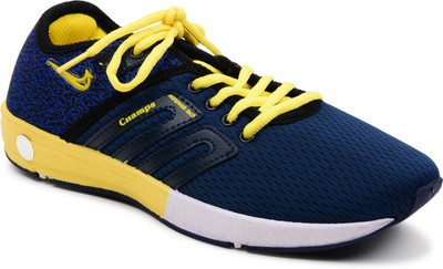 

LETS RUN RUNNING SHOES Walking Shoes For Men(Yellow, Navy