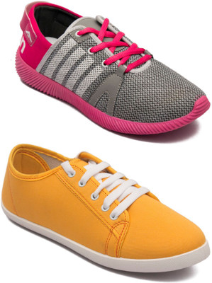 

Asian women's casual shoes combo pack of 2 Casuals For Women(Multicolor