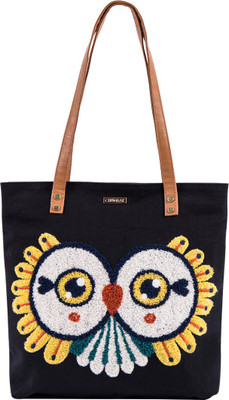 

Chumbak Women Casual Black Cotton Tote