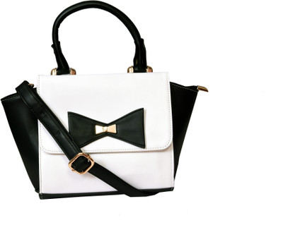 

sugarcrush Women Casual Black, White Leatherette Sling Bag