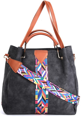 

Urbantra Women Casual Black Leatherette Hand-held Bag