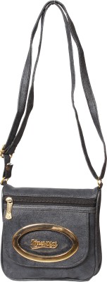 

ARTI Girls Casual Black Leatherette Sling Bag