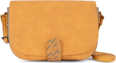 

Baggit Women Casual Yellow PU Sling Bag