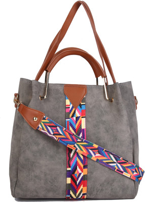 

Urbantra Women Casual Grey Leatherette Hand-held Bag
