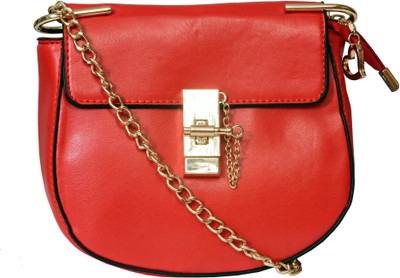 

sugarcrush Girls Evening/Party Red Leatherette Sling Bag