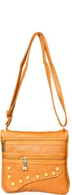 

ARTI Girls Casual Brown Leatherette Sling Bag