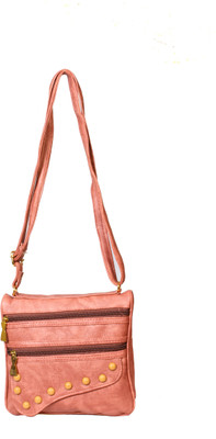 

ARTI Girls Casual Pink Leatherette Sling Bag