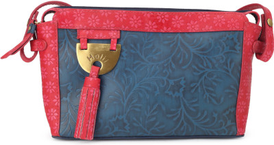 

Holii Women Casual Blue Genuine Leather Sling Bag