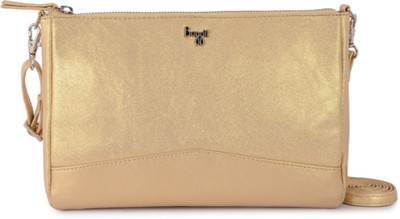 

Baggit Women Casual Gold PU Sling Bag