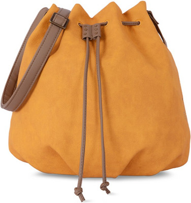 

Baggit Women Casual Yellow PU Sling Bag