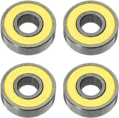 

Premsons 608 Ball Bearing for Hand Spinner Fidget Kit and Skateboard, 22x10x7 mm Skate Bearings Toy Replacement Part - Pack of 4(Yellow)