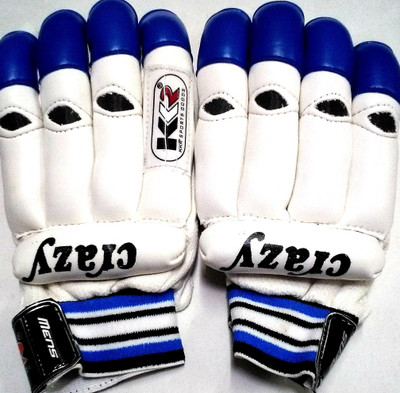 

GM Sports Match Batting Gloves Mens, Size- 26/12 cm Batting Gloves (L, White, Blue), Blue;white
