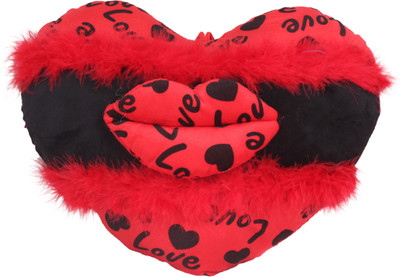 Tickles Romantic Love Kiss Heart Cushion Valentine day Gift - 30 cm(Red)