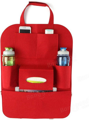 

Generic Car Auto Vehicle Back Seat Multi Pocket Travel Storage small Organizer for Bottle, Books, Magazine(Assorted Color)(Multicolor)